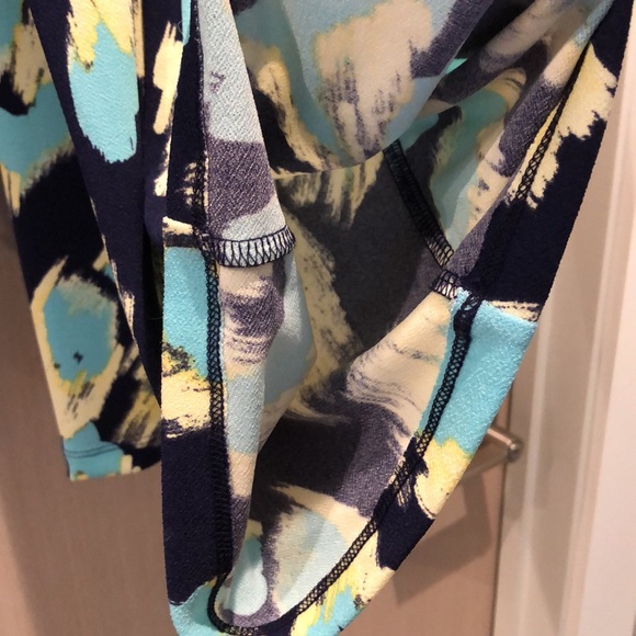 2 piece IMAN suit. Open jacket and pull on pants. Bright Navy, yellow, cheetah - Picture 9 of 16